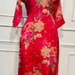 Rani Pink Floral Chinon Straight Cut 3-Piece Set (RT2022)
