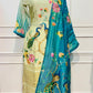 Peacock Bloom Butter Crepe 3 Piece Set (RT1017)