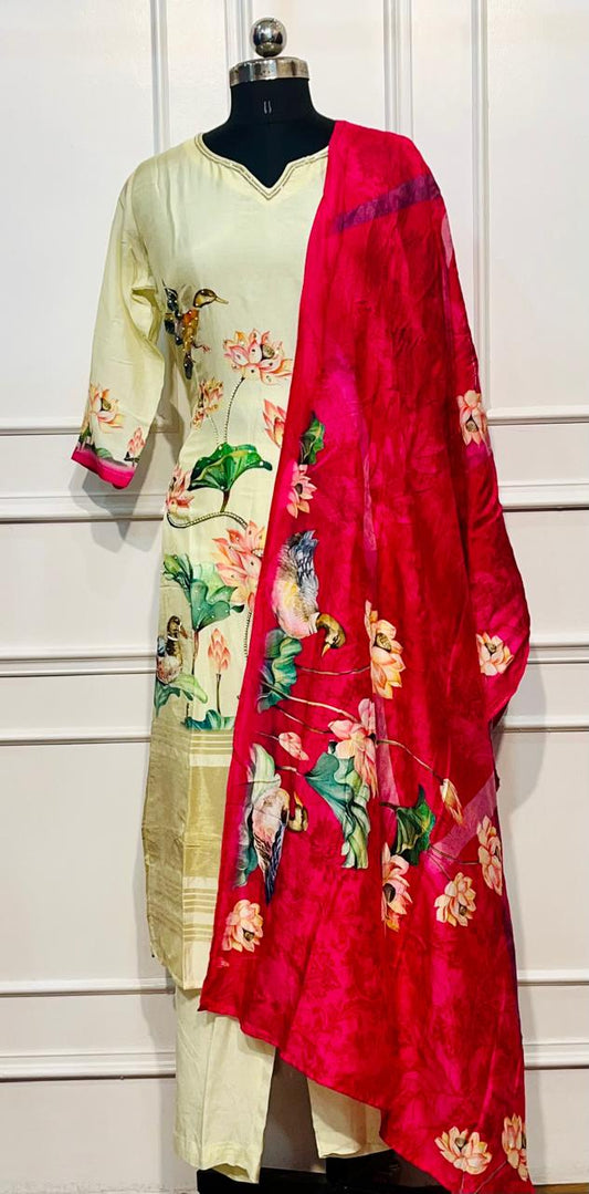 Birdsong Bloom Butter Crepe 3 Piece Set (RT1016)