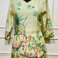 Ivory Flamingo Garden Butter Crepe 3 Piece Set (RT1015)