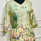 Ivory Flamingo Garden Butter Crepe 3 Piece Set (RT1015)