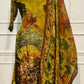 Olive Bloom Butter Crepe Printed Kurta Set (RT1047)