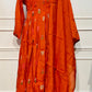Marigold Glow Mull Chanderi Suit Set (RT1026)