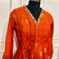 Marigold Glow Mull Chanderi Suit Set (RT1026)