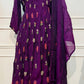 Royal Amethyst Mull Chanderi Suit Set (RT1025)