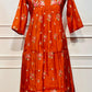 Sunset Bloom Mull Chanderi Anarkali Suit Set (RT1024)