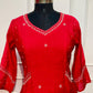 Tangerine Bloom Mull Chanderi Suit Set (RT1022)
