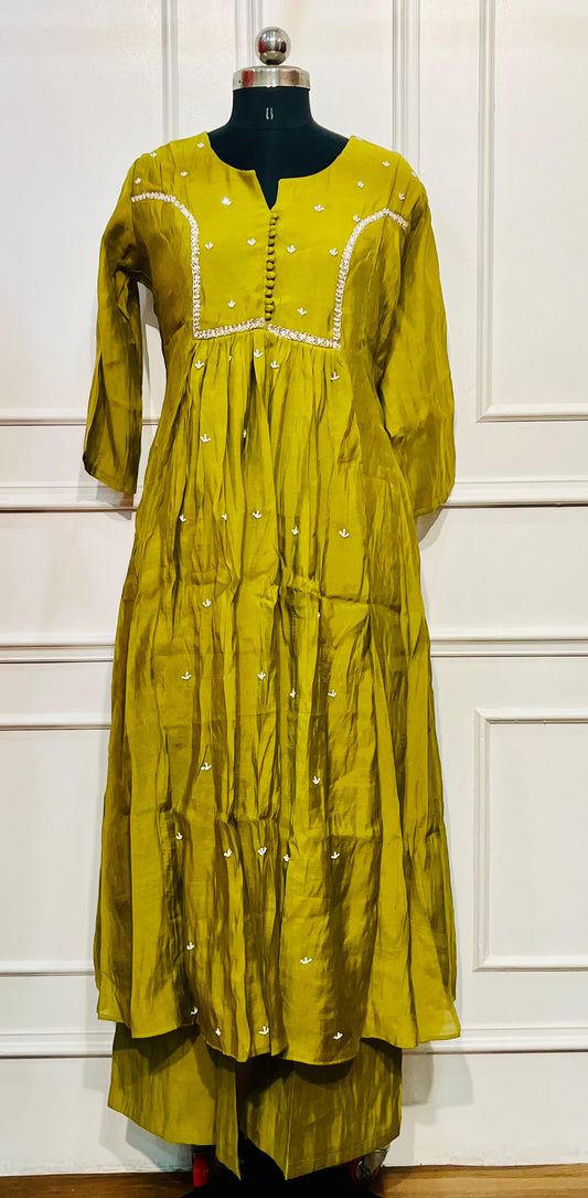 Olive Garden Mull Chanderi Suit Set (RT1021)