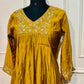 Mustard Grace Mull Chanderi Suit Set (RT1020)
