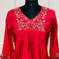 Ruby Blossom Mull Chanderi Suit Set (RT1019)