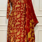 Royal Scarlet Paisley Print Butter Crepe Suit Set (RT2026)