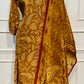 Mustard Gold Paisley Print Butter Crepe Suit Set (RT2025)