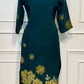 Emerald Bloom Butter Crepe Suit Set (RT2031)