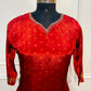 Crimson Bloom Butter Crepe Suit Set (RT2027)