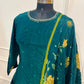 Emerald Bloom Butter Crepe Suit Set (RT2031)