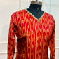 Ruby Ikat Elegance Butter Crepe Suit Set (RT2030)