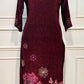 Royal Berry Blossom Butter Crepe Suit Set (RT2029)