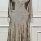 Ivory Pearl Chinon Embroidered Anarkali Suit Set (RT1036)