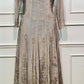 Ivory Pearl Chinon Embroidered Anarkali Suit Set (RT1036)