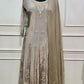 Ivory Pearl Chinon Embroidered Anarkali Suit Set (RT1036)