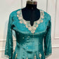 Teal Elegance Chinon Embroidered Anarkali Suit Set  (RT1035)