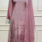 Rose Petal Chinon Embroidered A-Line Suit Set (RT1040)