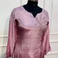 Rose Petal Chinon Embroidered A-Line Suit Set (RT1040)