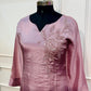 Rose Petal Chinon Embroidered A-Line Suit Set (RT1040)