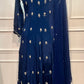 Navy Elegance Chinon Anarkali Set (RT1038)