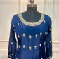 Navy Elegance Chinon Anarkali Set (RT1038)
