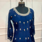 Navy Elegance Chinon Anarkali Set (RT1038)