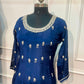 Navy Elegance Chinon Anarkali Set (RT1038)