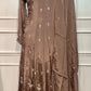 Mocha Grace Chinon Anarkali Set (RT1037)