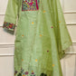 Mint Tropicana Jamdani Suit Set (RT1056)