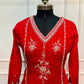 Crimson Red Mull Cotton Suit Set (RT1051)