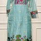 Aqua Blue Tropicana Jamdani Suit Set (RT1054)