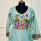 Aqua Blue Tropicana Jamdani Suit Set (RT1054)