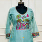 Aqua Blue Tropicana Jamdani Suit Set (RT1054)
