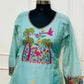 Aqua Blue Tropicana Jamdani Suit Set (RT1054)