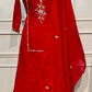 Crimson Red Mull Cotton Suit Set (RT1051)