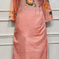 Peach Petal Reverie – Cotton 3 Piece Straight Kurta Set (RT1060)