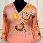 Peach Petal Reverie – Cotton 3 Piece Straight Kurta Set (RT1060)
