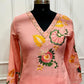 Peach Petal Reverie – Cotton 3 Piece Straight Kurta Set (RT1060)