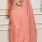 Peach Petal Reverie – Cotton 3 Piece Straight Kurta Set (RT1060)