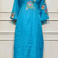 Azure Bloom Cotton Elegance – 3 Piece Straight Kurta Set (RT1058)