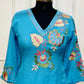 Azure Bloom Cotton Elegance – 3 Piece Straight Kurta Set (RT1058)