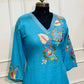 Azure Bloom Cotton Elegance – 3 Piece Straight Kurta Set (RT1058)