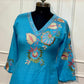 Azure Bloom Cotton Elegance – 3 Piece Straight Kurta Set (RT1058)
