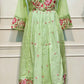 Spring Blossom Mint Anarkali Suit Set (RT1063)