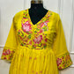 Sunlit Marigold Mull Cotton Anarkali Set (RT1065)
